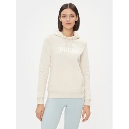 Puma Pulóver Ess Logo 586789 Ekru Regular Fit