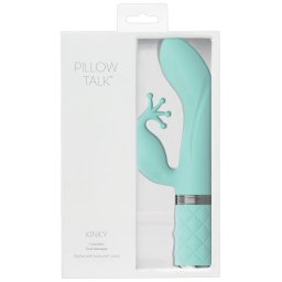 Pillow Talk Kinky - akkus, 2 motoros G-pont vibrátor (türkiz)