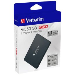 SSD (belső memória), 512GB, SATA 3, 500/520MB/s, VERBATIM "Vi550"