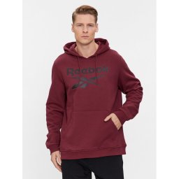 Reebok Pulóver Identity Fleece Stacked Logo IM3955 Bordó Regular Fit