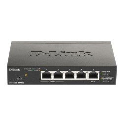 D-Link DGS-1100-05PDV2 5 portos Gigabit PoE Smart Switch, tápegység nélkül - PoE tápellátással, 2 PoE porttal