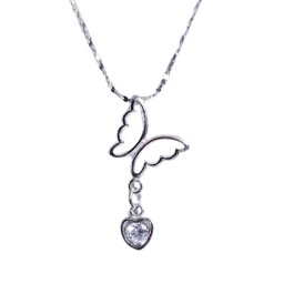 Pillangós ezüst medál nyakláncon