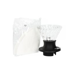 Hario Immersion Switch üveg kávécsepegtető 40 db V60-02 papírfilterrel