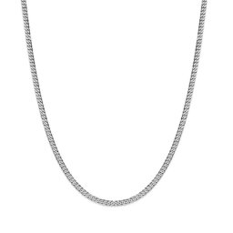Sűrű, lapított láncszemes nemesacél nyaklánc (50 cm - 3 mm)