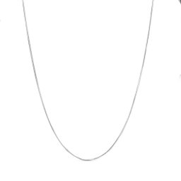 Lapos láncszemes nemesacél kígyó nyaklánc (45 cm - 3 mm)