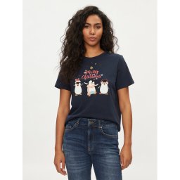 Pieces Póló 17121020 Sötétkék Regular Fit