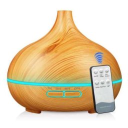 Design Párologtató Aroma Diffúzor 7 színű LED fénnyel 400ml