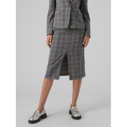 Vero Moda Midi szoknya Malin 10299880 Szürke Relaxed Fit