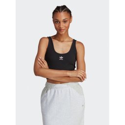 adidas Felső Adicolor Essentials Rib Tank Top IB7324 Fekete Slim Fit