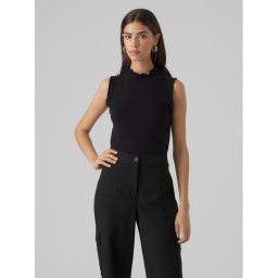 Vero Moda Blúz Gold 10297855 Fekete Slim Fit