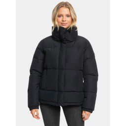 Roxy Pehelykabát Winter Rebel Jk Otlr ERJJK03556 Fekete Regular Fit