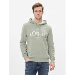 s.Oliver Pulóver 2135751 Zöld Regular Fit