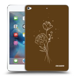 Átlátszó szilikon tok az alábbi táblagépre Apple iPad mini 4 - Brown flowers