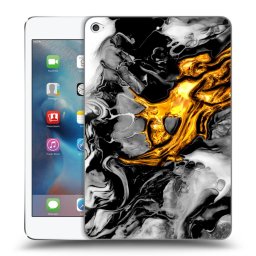 Átlátszó szilikon tok az alábbi táblagépre Apple iPad mini 4 - Black Gold 2