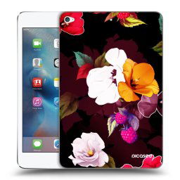 Fekete szilikon tok az alábbi táblagépre Apple iPad mini 4 - Flowers and Berries