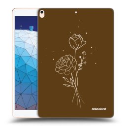 Átlátszó szilikon tok az alábbi táblagépre Apple iPad Air 10.5" 2019 (3.gen) - Brown flowers