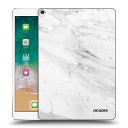 Átlátszó szilikon tok az alábbi táblagépre Apple iPad Pro 10.5" 2017 (2. gen) - White marble