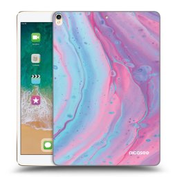 Átlátszó szilikon tok az alábbi táblagépre Apple iPad Pro 10.5" 2017 (2. gen) - Pink liquid