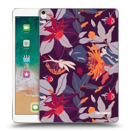 Átlátszó szilikon tok az alábbi táblagépre Apple iPad Pro 10.5" 2017 (2. gen) - Purple Leaf