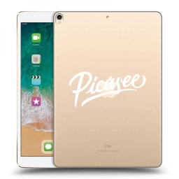 Átlátszó szilikon tok az alábbi táblagépre Apple iPad Pro 10.5" 2017 (2. gen) - Picasee - old logo - white