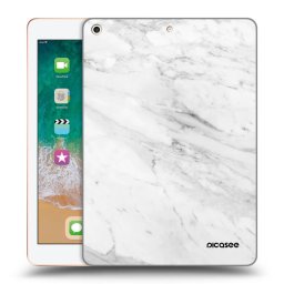 Átlátszó szilikon tok az alábbi táblagépre Apple iPad 9.7" 2018 (6. gen) - White marble