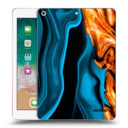 Átlátszó szilikon tok az alábbi táblagépre Apple iPad 9.7" 2018 (6. gen) - Gold blue
