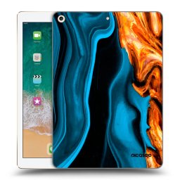Átlátszó szilikon tok az alábbi táblagépre Apple iPad 9.7" 2017 (5. gen) - Gold blue