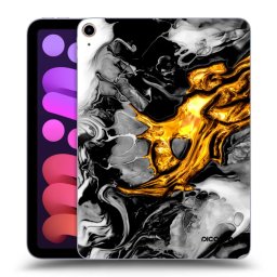 Átlátszó szilikon tok az alábbi táblagépre Apple iPad mini 2021 (6. gen) - Black Gold 2
