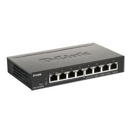 D-Link DGS-1100-08PV2 8 portos Gigabit Smart Managed PoE switch, PoE költségvetés 64W, ventilátor nélküli