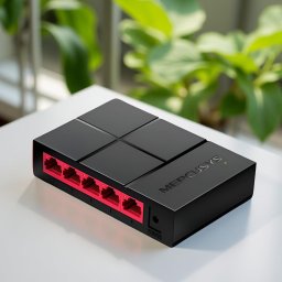 Mercusys MS105G Asztali Switch, 5 x 10/100/1000 Mbps port, Fekete