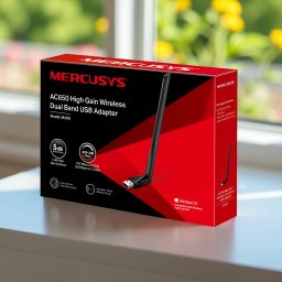 MERCUSYS nagy sebességű AC650 5GHz Wifi USB-adapter kétsávos MU6H
