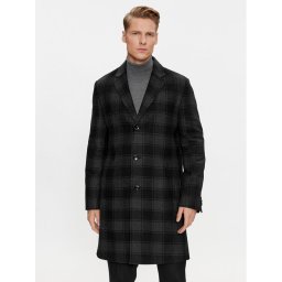 Boss Gyapjú kabát H-Hyde-C-224 50502270 Fekete Regular Fit