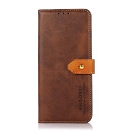 KHAZNEH Pénztárca tok Motorola Edge 40 Neo barna