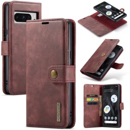 DG.MING Wallet tok 2 az 1-ben Google Pixel 8 Pro piros