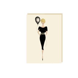 Üdvözlőlap Borítékkal - Chic Lady - Balloon