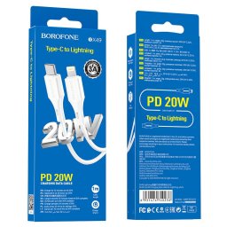 Borofone BX49 Type-C to Lightning kábel fehér
