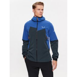 Salewa Softshell kabát Sella DST 28468 Kék Regular Fit