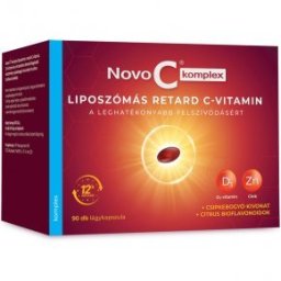 Novo C Komplex Liposzómális RETARD C-vitamin +D3+Cink kapszula - 90db