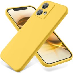 RUBBER Motorola Edge 40 Neo sárga védőburkolat