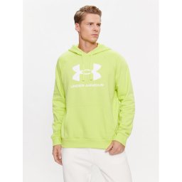 Under Armour Pulóver Ua Rival Fleece Logo Hd 1379758 Sárga Loose Fit