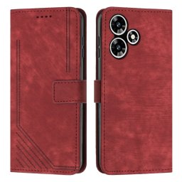 STRIPE Pénztárca tok pánttal Infinix Hot 30 piros
