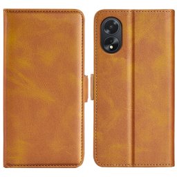 OLDALSÓ pénztárca tok Oppo A38 világosbarna