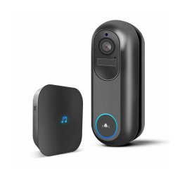 Smart Wi-Fi-s videó kaputelefon - akkumulátoros, 12V - MicroSD, FHD, PIR - fekete