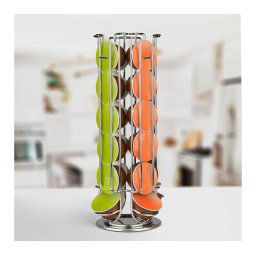 Fém kávékapszula tartó - 24 db Dolce Gusto kapszulához - króm