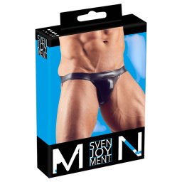 Svenjoyment - fényes jock strap férfi alsó (fekete)