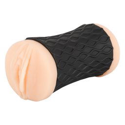 Nature Skin - punci és popsi maszturbátor (natúr-fekete)