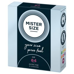 Mister Size vékony óvszer - 64 mm (3 db)