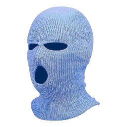 Balaclava - kötött szopó maszk 3 nyílással (kék)
