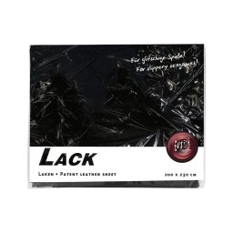 Fetish - lakk lepedő - 200 × 230 cm (fekete)