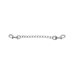 ZADO - dupla fém karabiner és lánc, BDSM kiegészítő (15 cm)